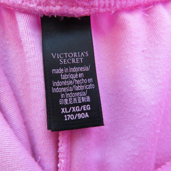 Victoria's Secret Velour Jogger Pants Sweatpants in Electric Pink Barbiecore XL - Picture 4 of 4